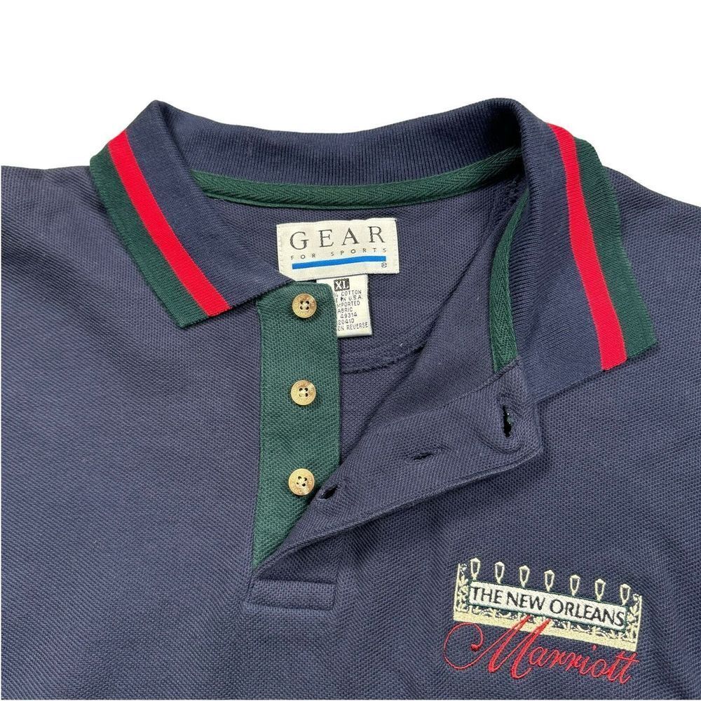 Vintage Polo Men's XL 90s NOLA New Orleans Preppy USA Made 100% Cotton Casual